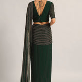 TRACKLINE DRAPED SAREE WITH BLOUSE Namrata Joshipura Online