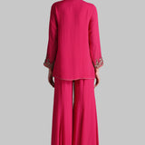 GOLDEN PETAL TUNIC WITH SHARARA
