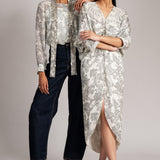 ESTELLE RAYS PRINTED DRAWSTRING DRESS