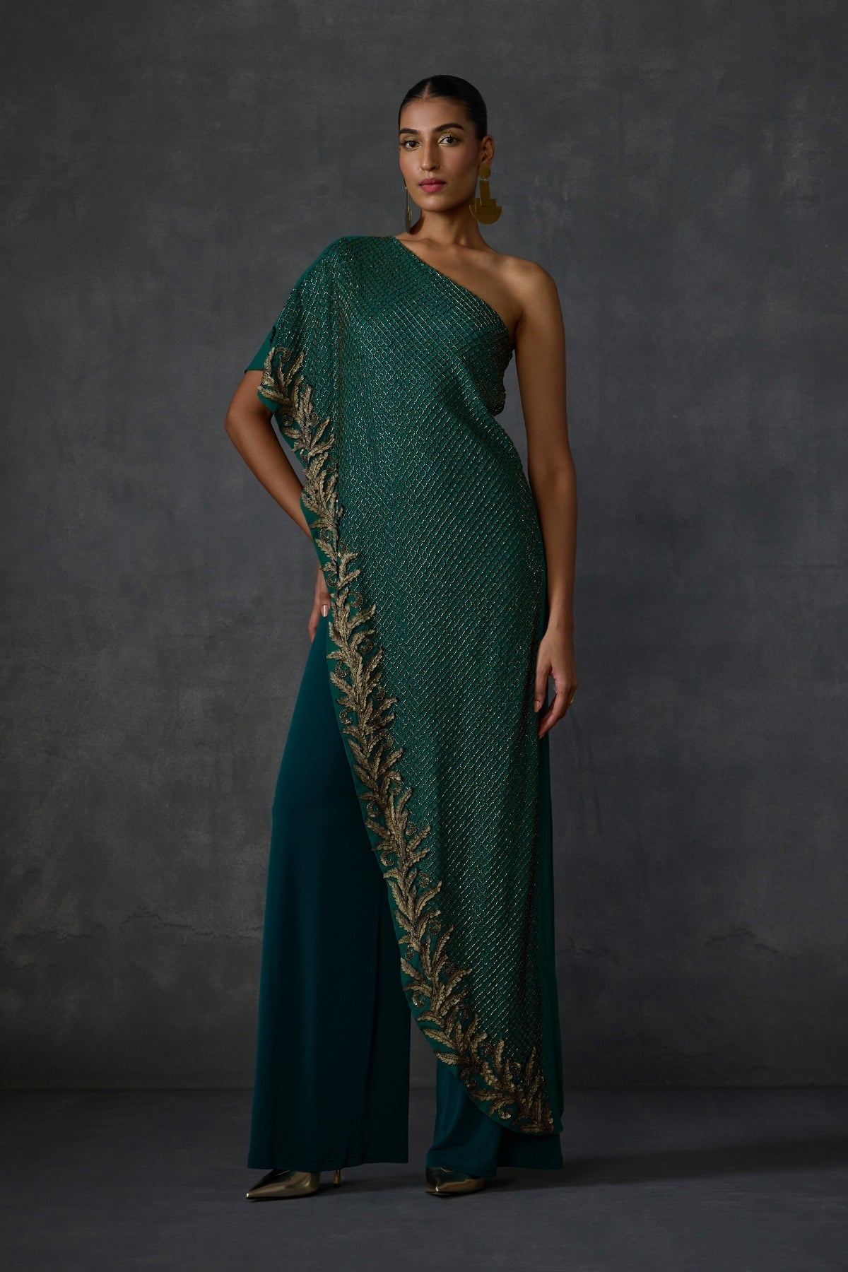 Autumn Fern Offshoulder Jumpsuit Namrata Joshipura Online
