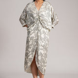 ESTELLE RAYS PRINTED DRAWSTRING DRESS