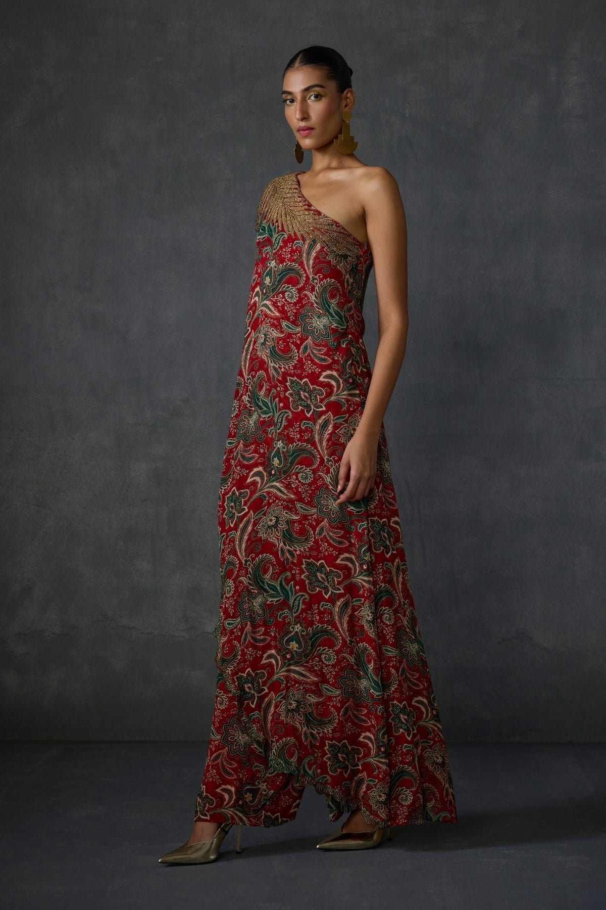 Fern Paisley One Offshoulder Jumpsuit Namrata Joshipura Online