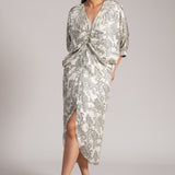 ESTELLE RAYS PRINTED DRAWSTRING DRESS