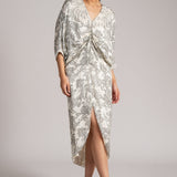 ESTELLE RAYS PRINTED DRAWSTRING DRESS