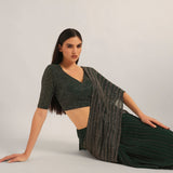 TRACKLINE DRAPED SAREE WITH BLOUSE Namrata Joshipura Online