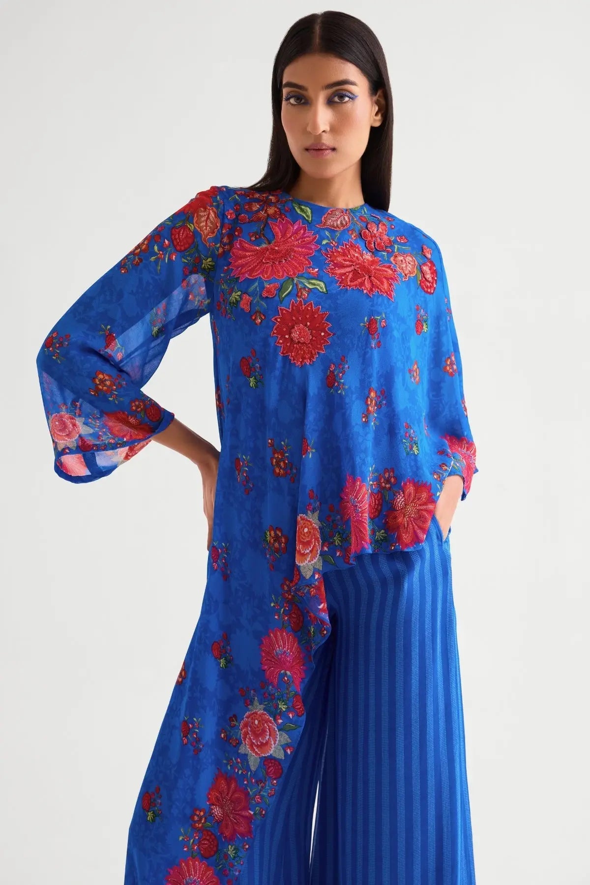 Floret Asymetric Panel Co-Ord Set Namrata Joshipura Online