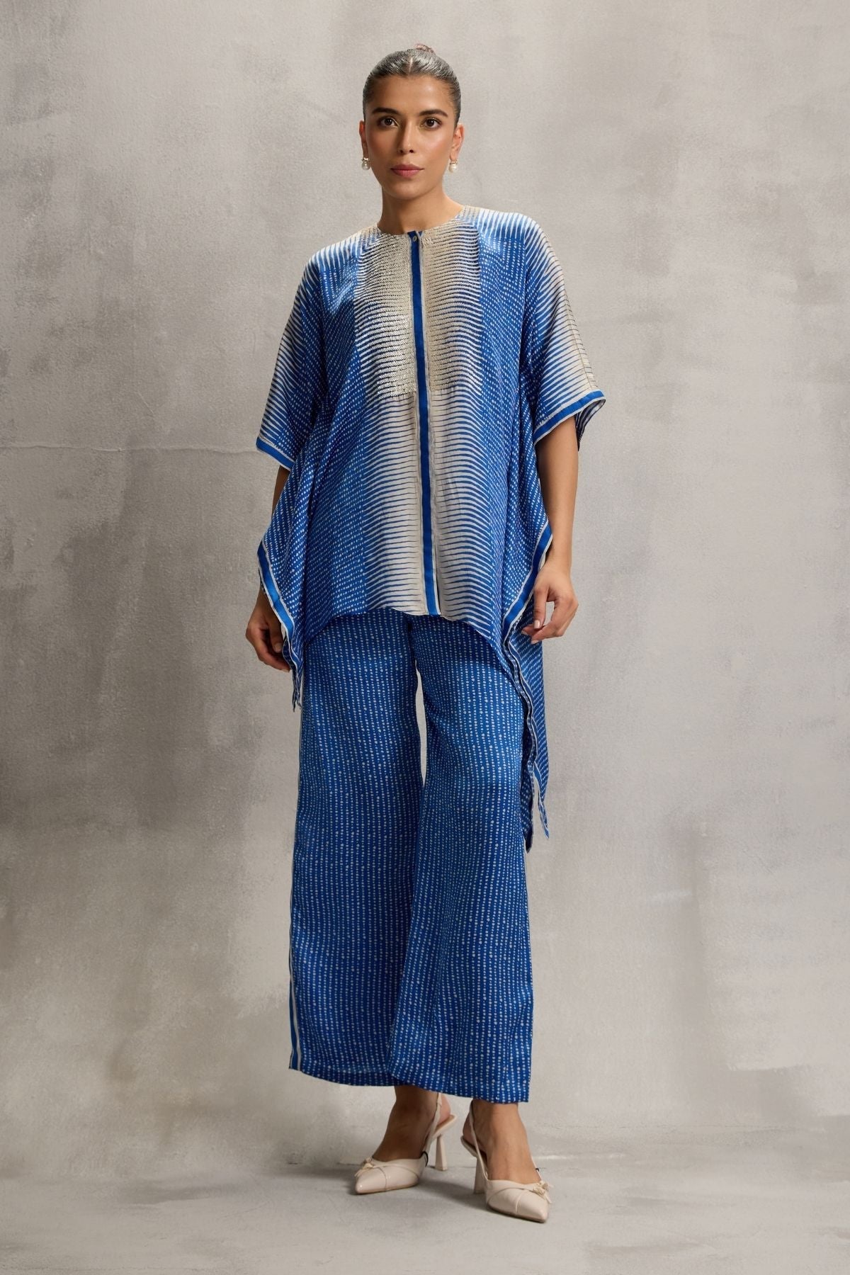 Crest Pointed Hem Asymtric Co-ord Namrata Joshipura