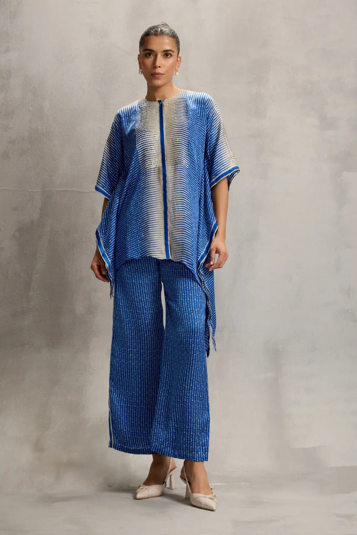 Crest Pointed Hem Asymtric Co-ord Namrata Joshipura