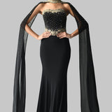 GOLD GILT CORSET WITH SKIRT AND CAPE