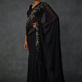 Autumn Fern Godet Draped Saree Namrata Joshipura Online