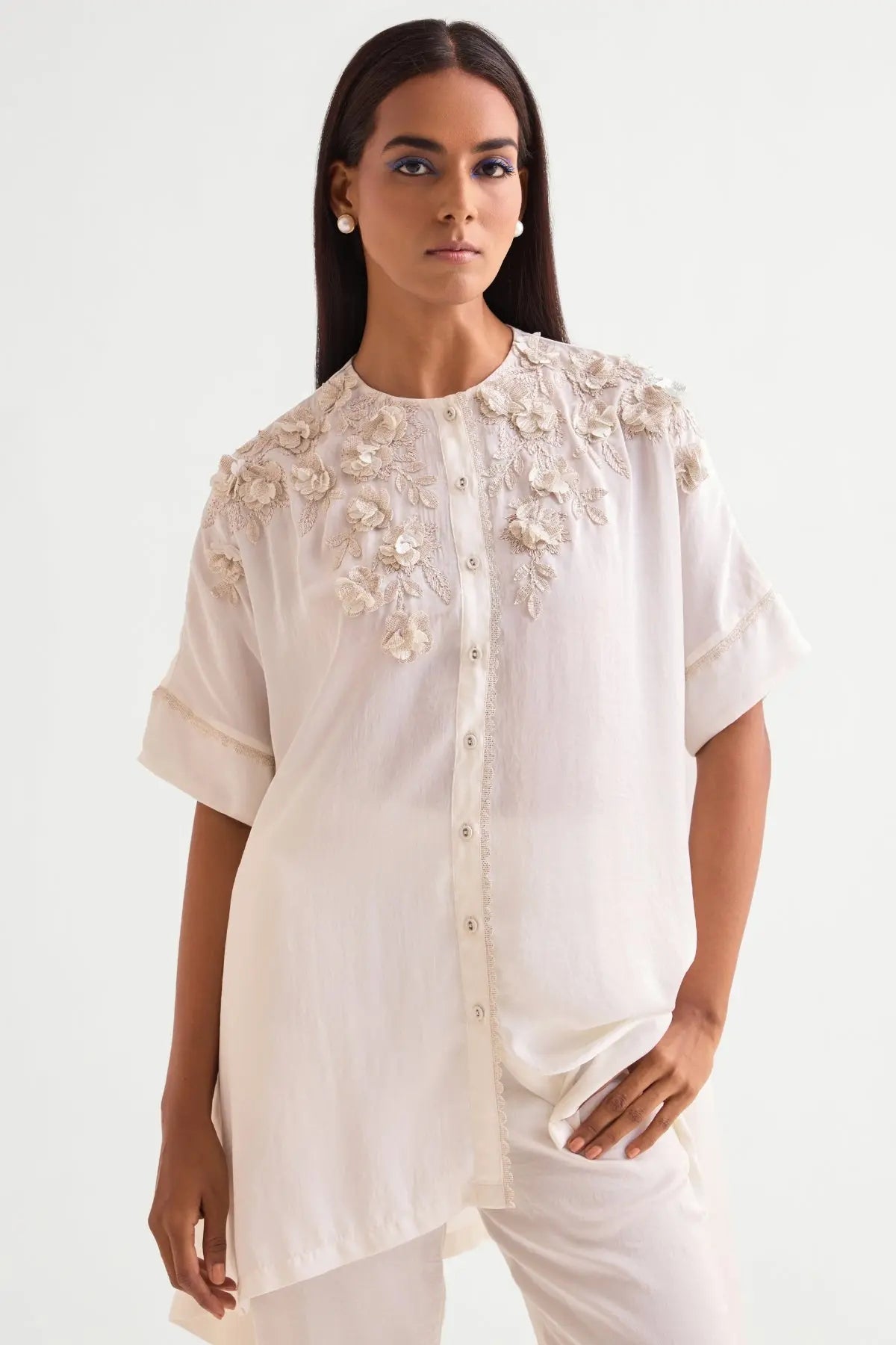 Scrunchy Side Panel Co-Ord Set Namrata Joshipura Online