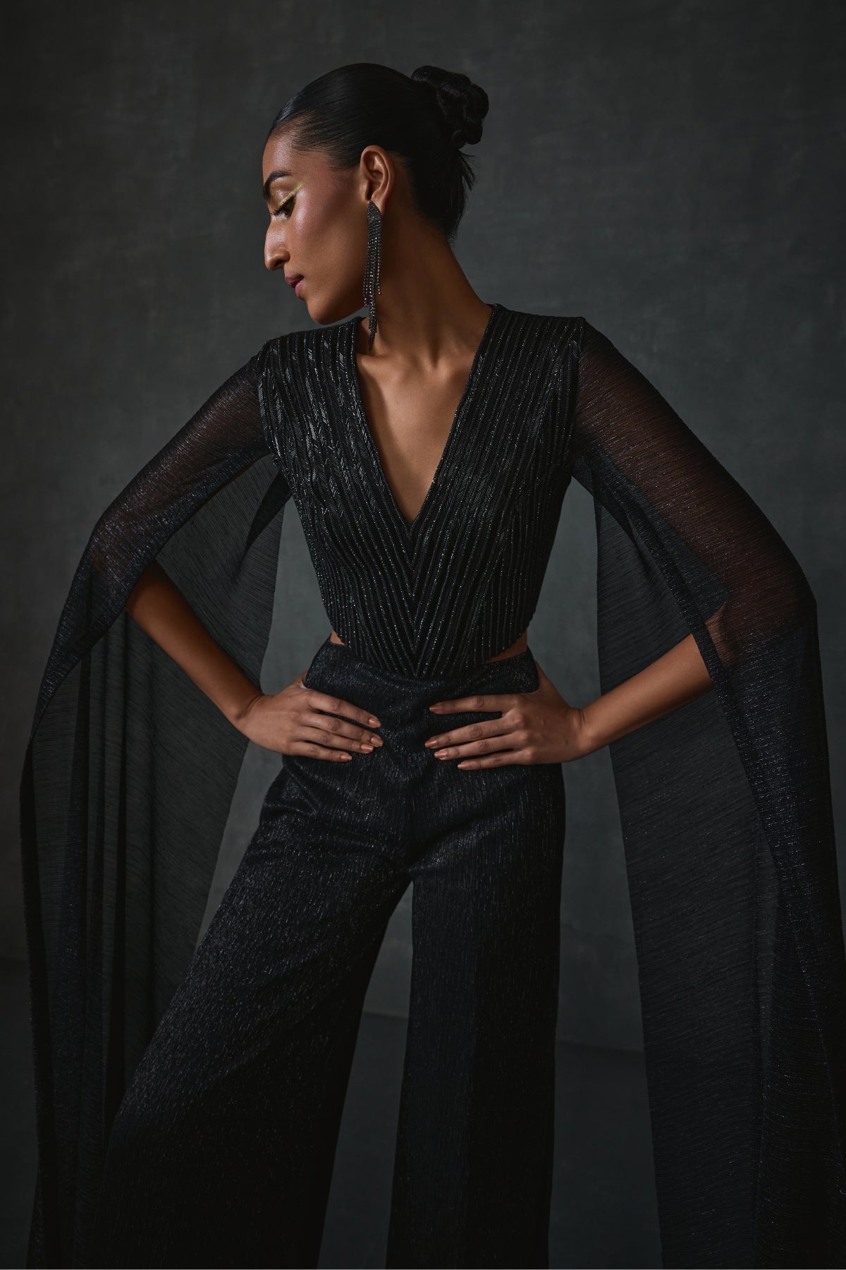 Glissara Cape Sleeves Jumpsuit Namrata Joshipura Online