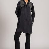 ESTELLE RAYS LONG TUNIC WITH NECK TIE