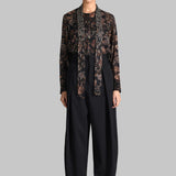 FREYA FRONT OPEN NECK TIE SHIRT