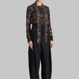 FREYA FRONT OPEN NECK TIE SHIRT
