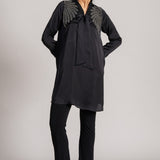 ESTELLE RAYS LONG TUNIC WITH NECK TIE