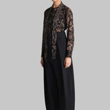 FREYA FRONT OPEN NECK TIE SHIRT