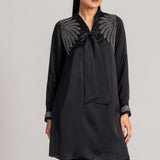 ESTELLE RAYS LONG TUNIC WITH NECK TIE