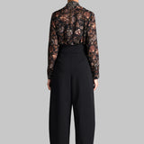 FREYA FRONT OPEN NECK TIE SHIRT