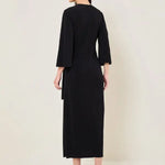 MIDNIGHT BLOOM WAIST TIE DRAPE DRESS Namrata Joshipura Online