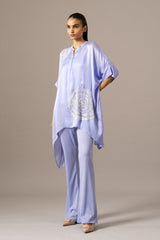 Rosette Zipper Handkerchief Tunic