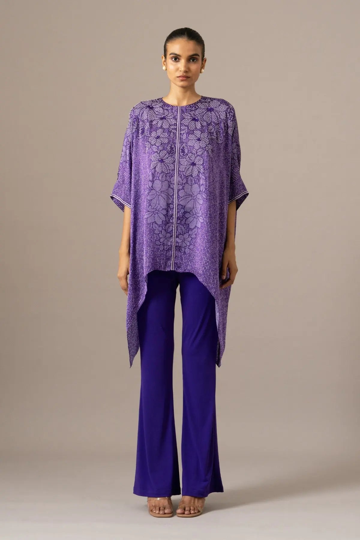 Pansy Flower Handkerchief Tunic Namrata Joshipura Online