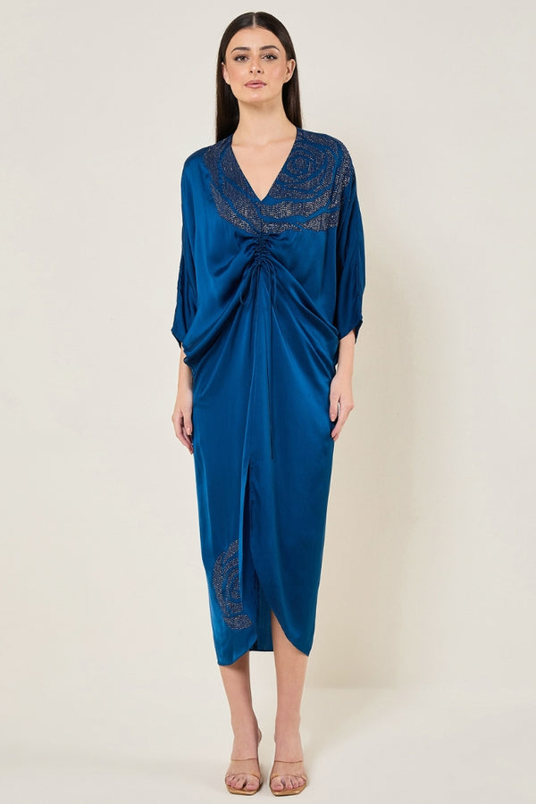 Rosette Drawstring Dress