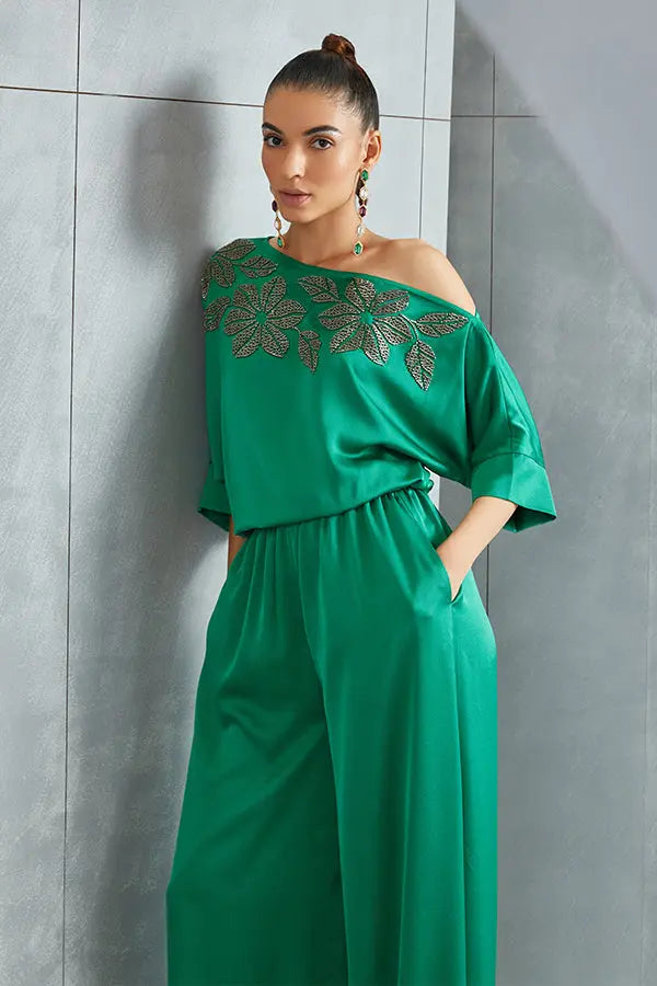 River Leaf Drop Shoulder Jumpsuit Namrata Joshipura
