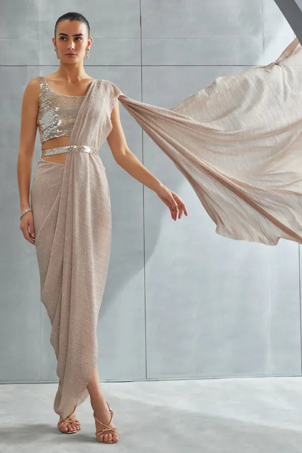 Fox Tail Shimmer Saree Namrata Joshipura