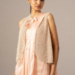 Lulu Crusted Blouse With Draped Saree Namrata Joshipura Online