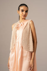 Lulu Crusted Blouse With Draped Saree