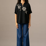 Moonflower Back Tie Zipper Top Namrata Joshipura Online