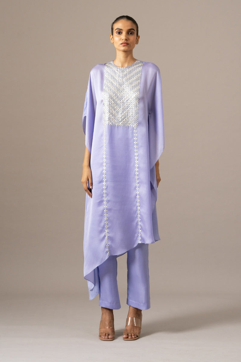 Matrix Yoke Embroidered Kaftan Set
