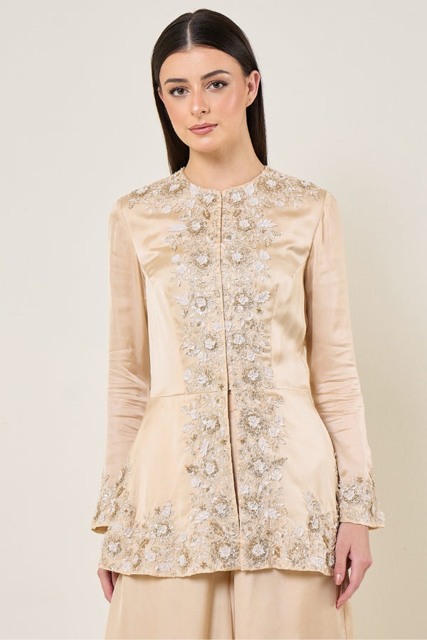 Amara Peplum Top With Sharara Pants
