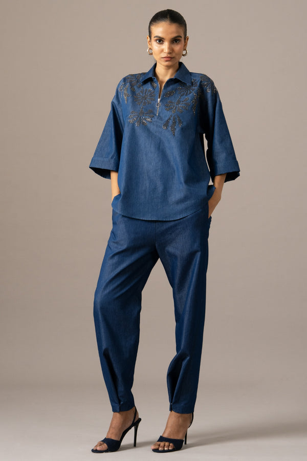 Grace Zipper Top With Pants