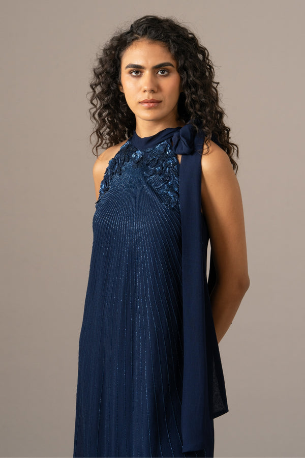 Baroque Halter Neck Dress