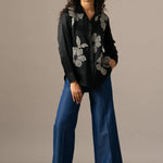 Poppy Flower Emb Shirt Namrata Joshipura Online