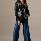Poppy Flower Emb Shirt Namrata Joshipura Online
