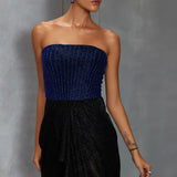 Metallic Scallop Drape Gown Namrata Joshipura