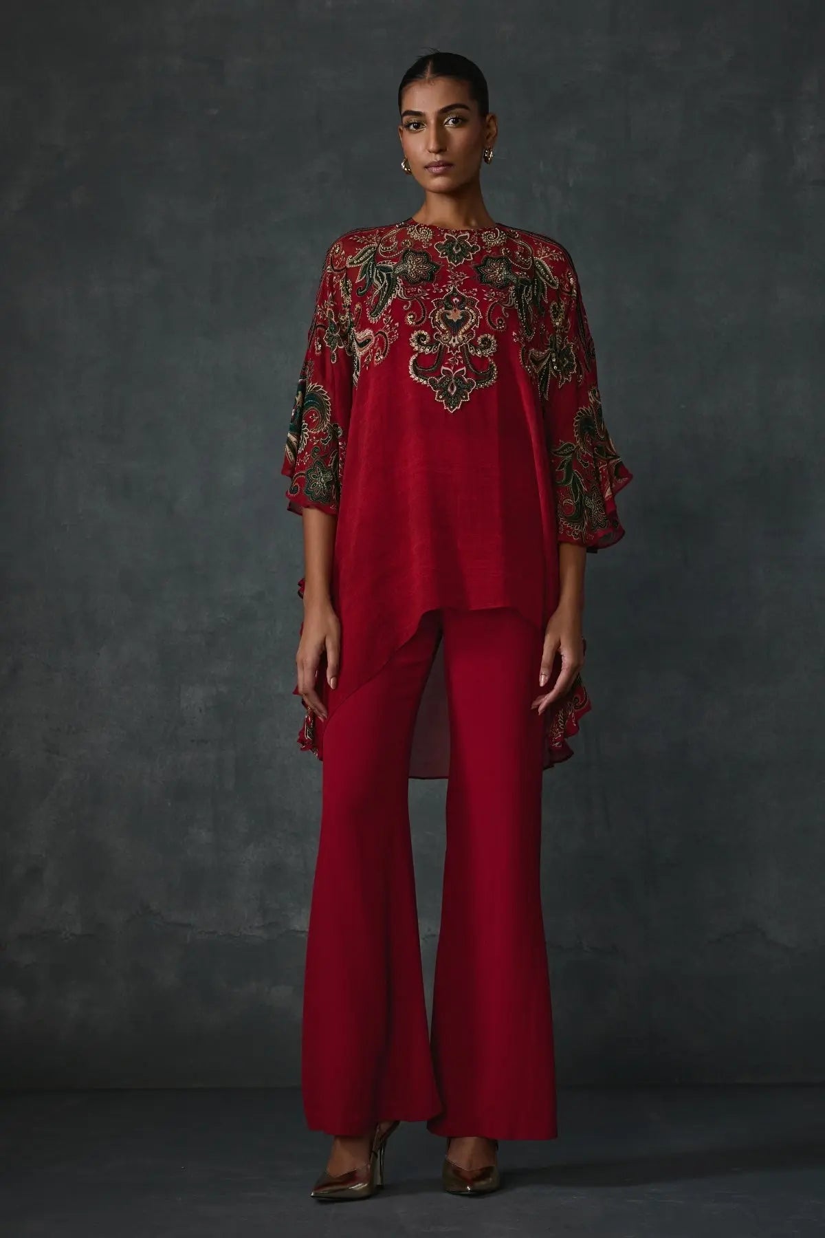 Paisley Side Frill Tunic Namrata Joshipura Online