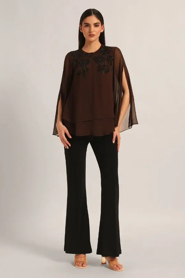 MIDNIGHT BLOOM DOUBLE LAYER TOP Namrata Joshipura Online