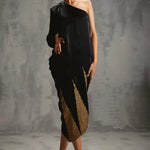 Zenith Siren Asymetric Drape Dress Namrata Joshipura