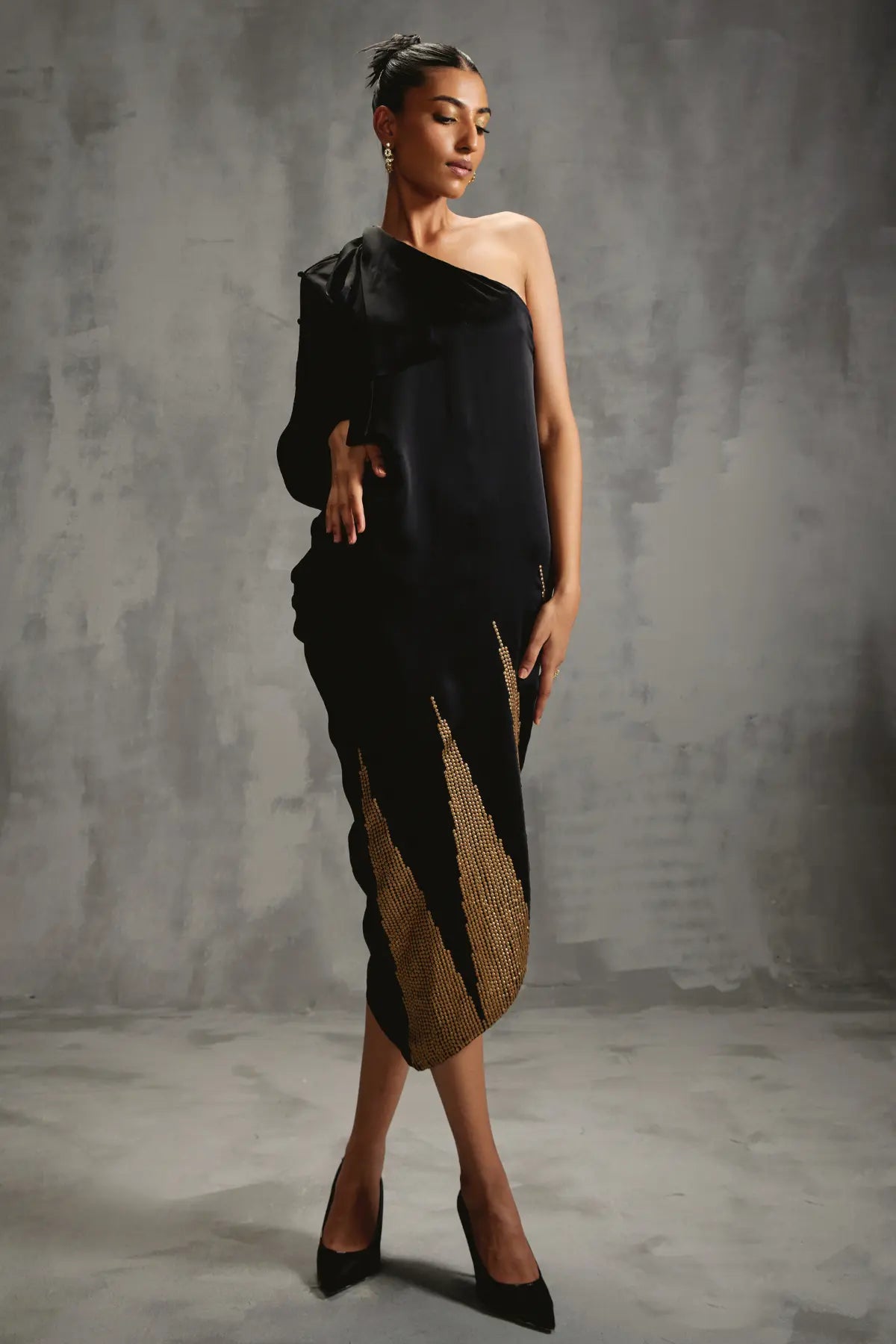 Zenith Siren Asymetric Drape Dress Namrata Joshipura