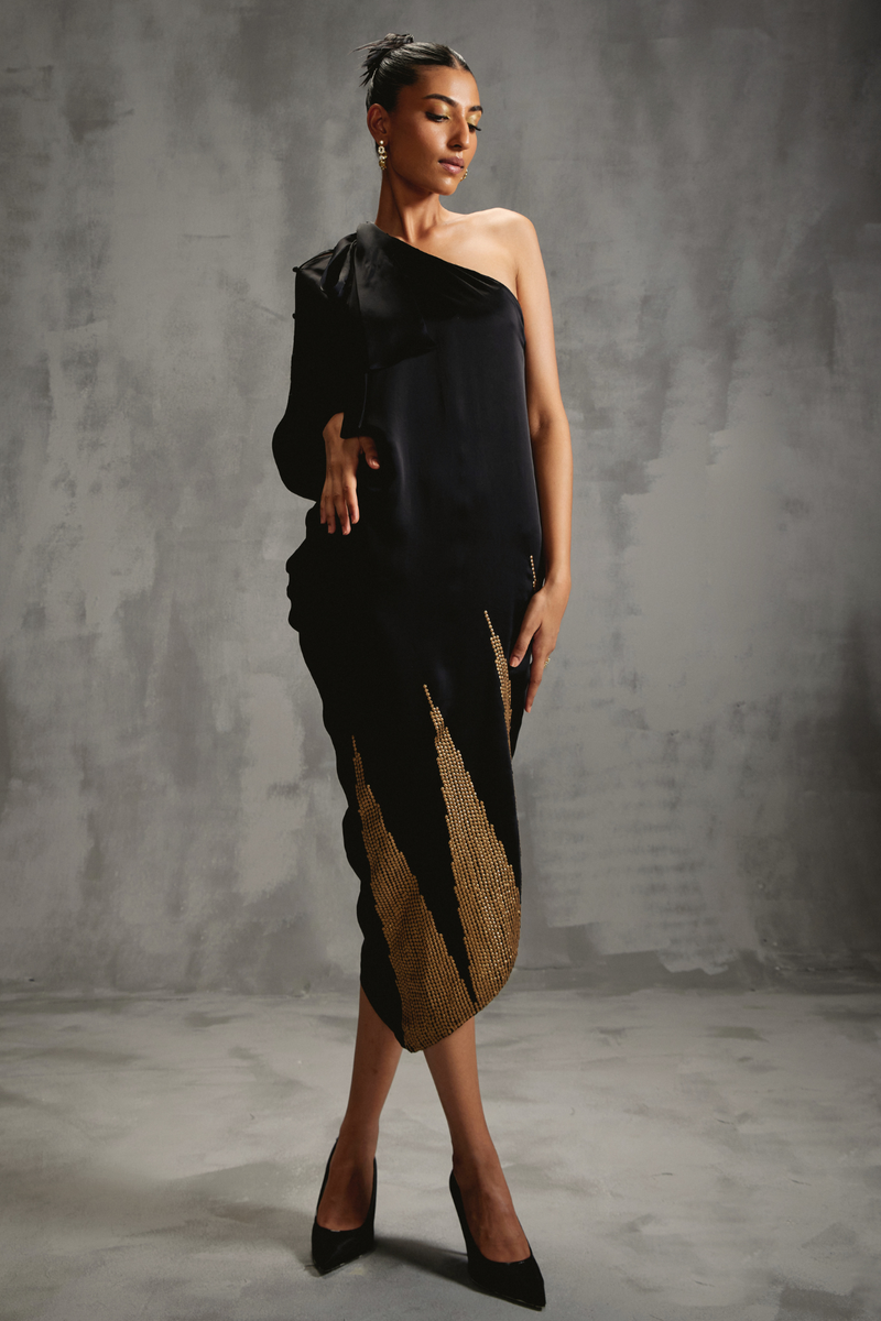 Zenith Siren Asymetric Drape Dress