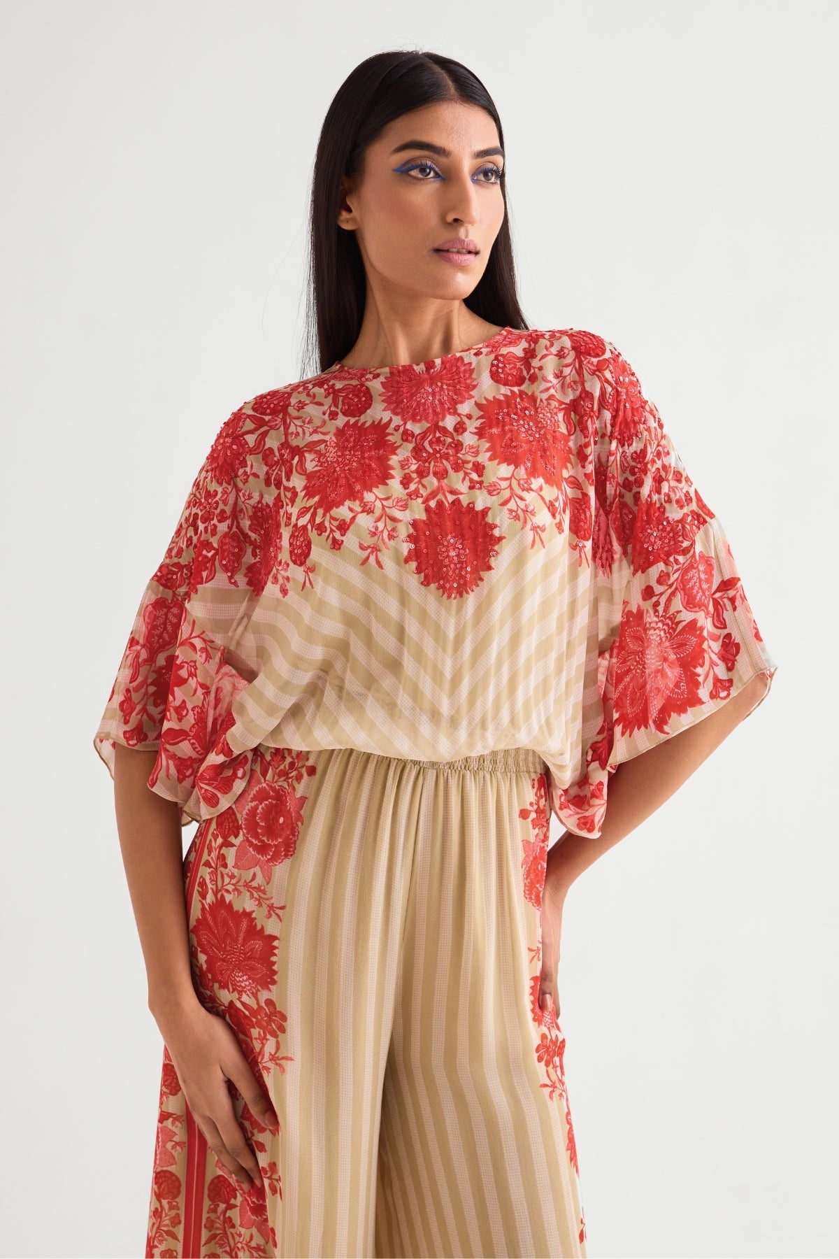 Floret Side Frill Jumpsuit Namrata Joshipura Online