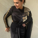Lisa Ray in Katniss Shimmer Drape Saree Namrata Joshipura Online (Celebrity Muses)