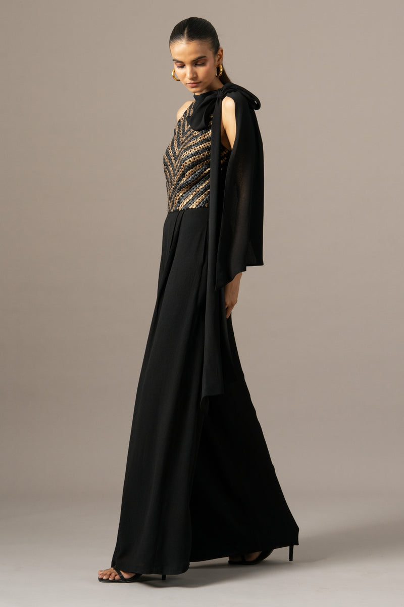 Matrix Box Pleat Jumpsuit
