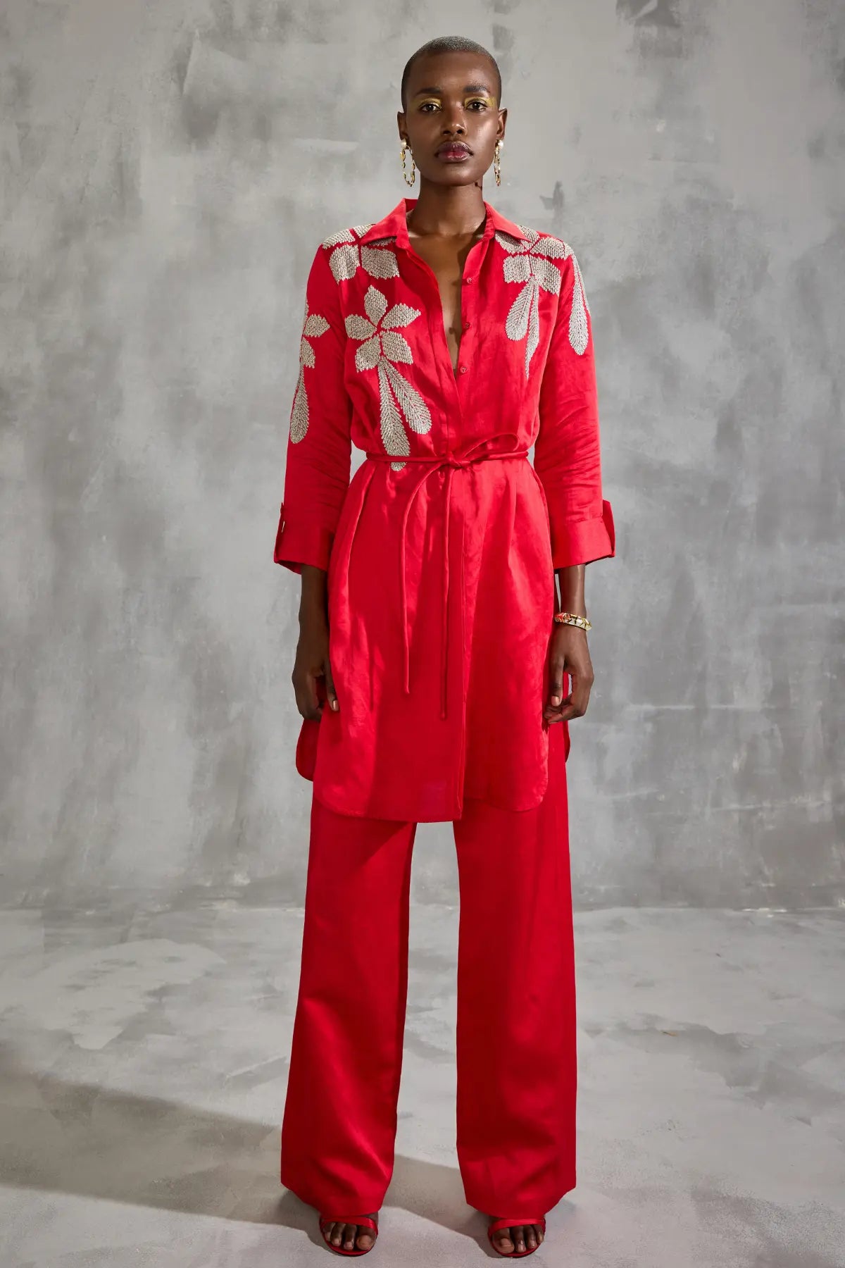 Moonflower Minimalist Tunic with Belt Namrata Joshipura
