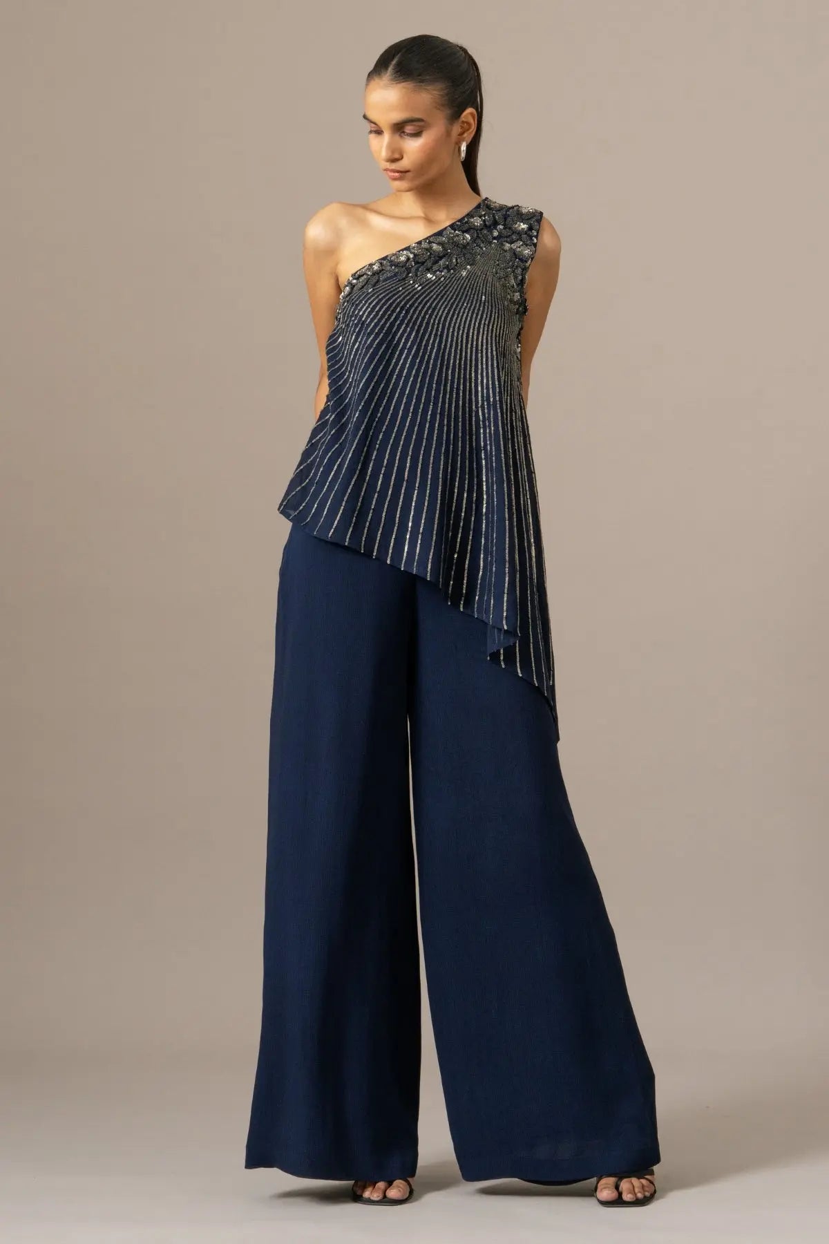 Baroque One Shoulder Jumpsuit Namrata Joshipura Online