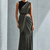 Metallic Scallop Drape Saree Namrata Joshipura